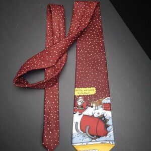 Jingle Bells Stain Resistant Christmas Themed Necktie
